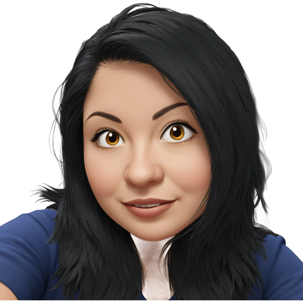 smiling girl with black hair emoji