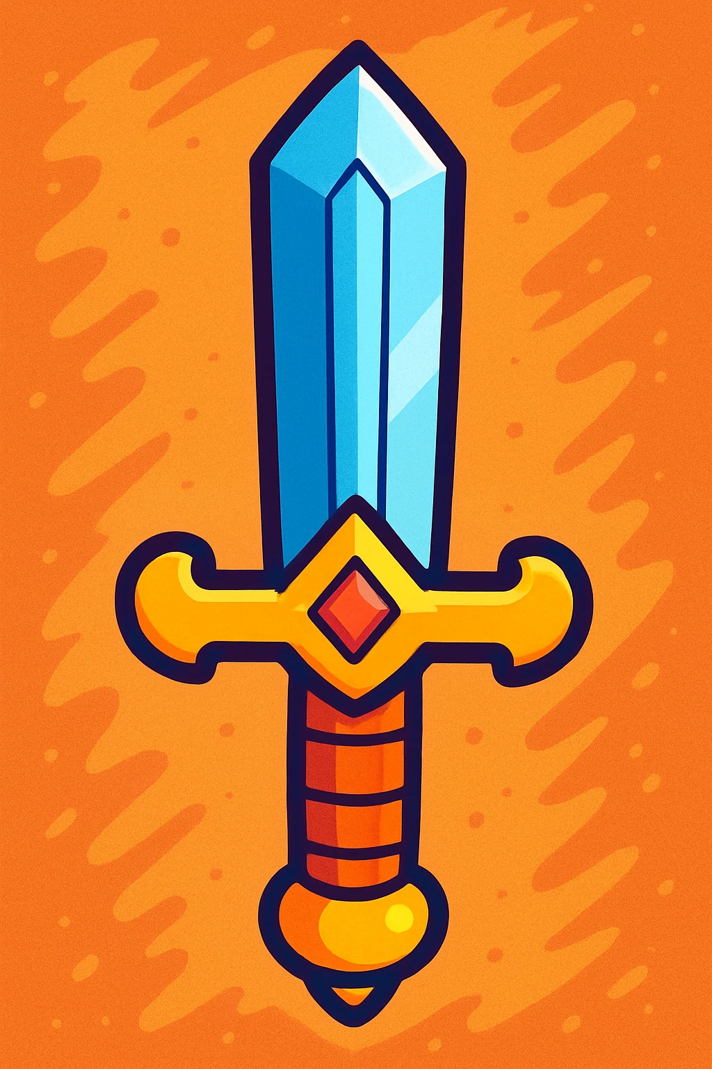 a sword, vibrant cartoon style emoji