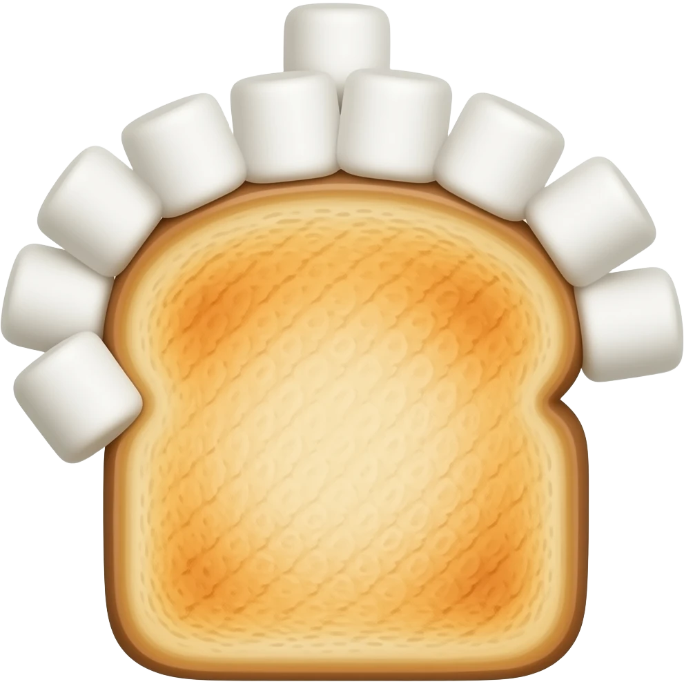 Toasted marshmallowe crown hat marshmallow!!! emoji