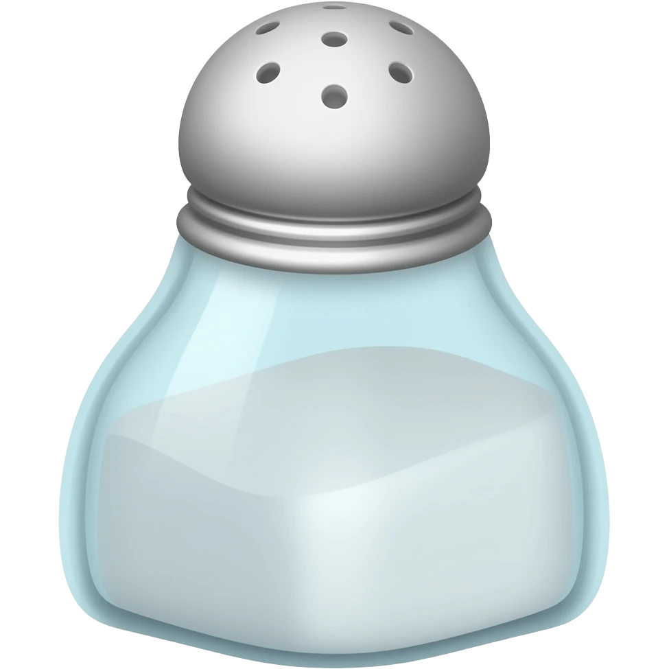 Salt shaker with salt emoji