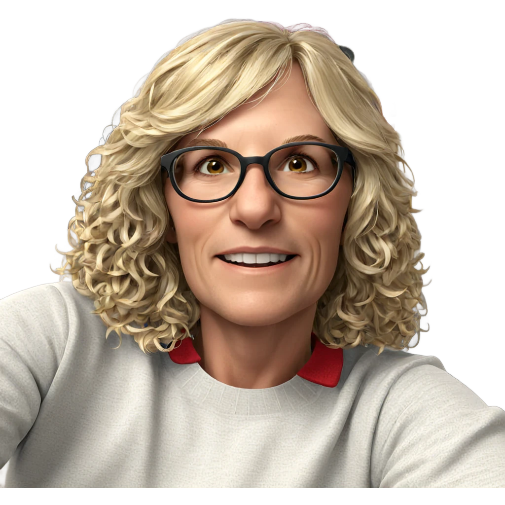 smiling blonde in santa hat emoji