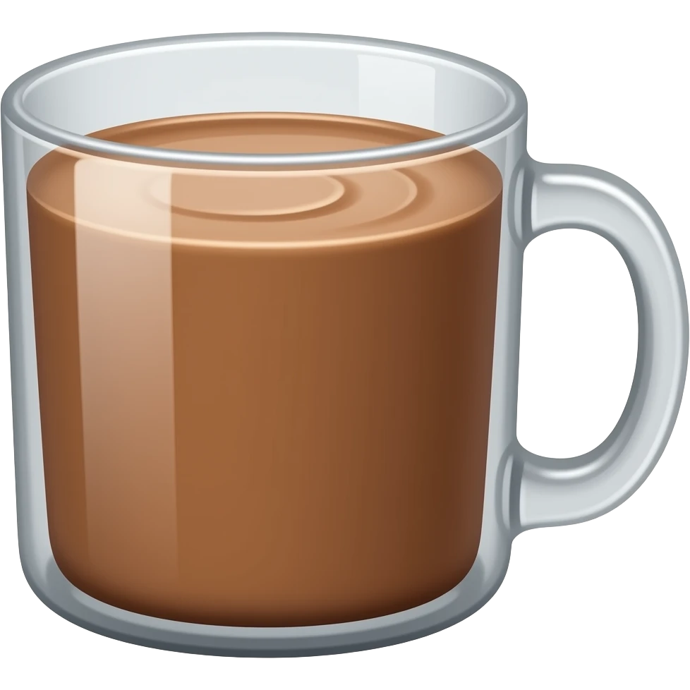 1L kakao süt bardaklı emoji