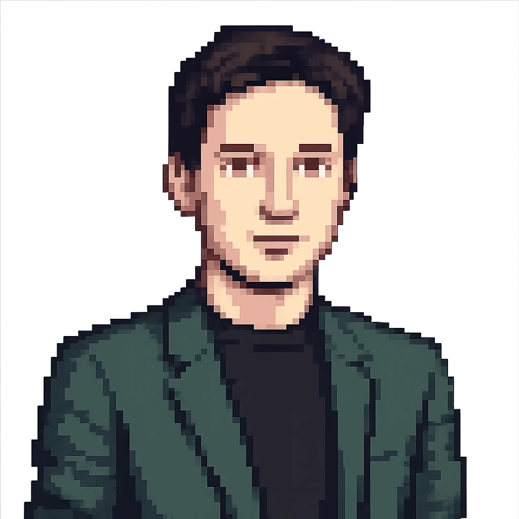 Pavel Durov in pixel art style emoji