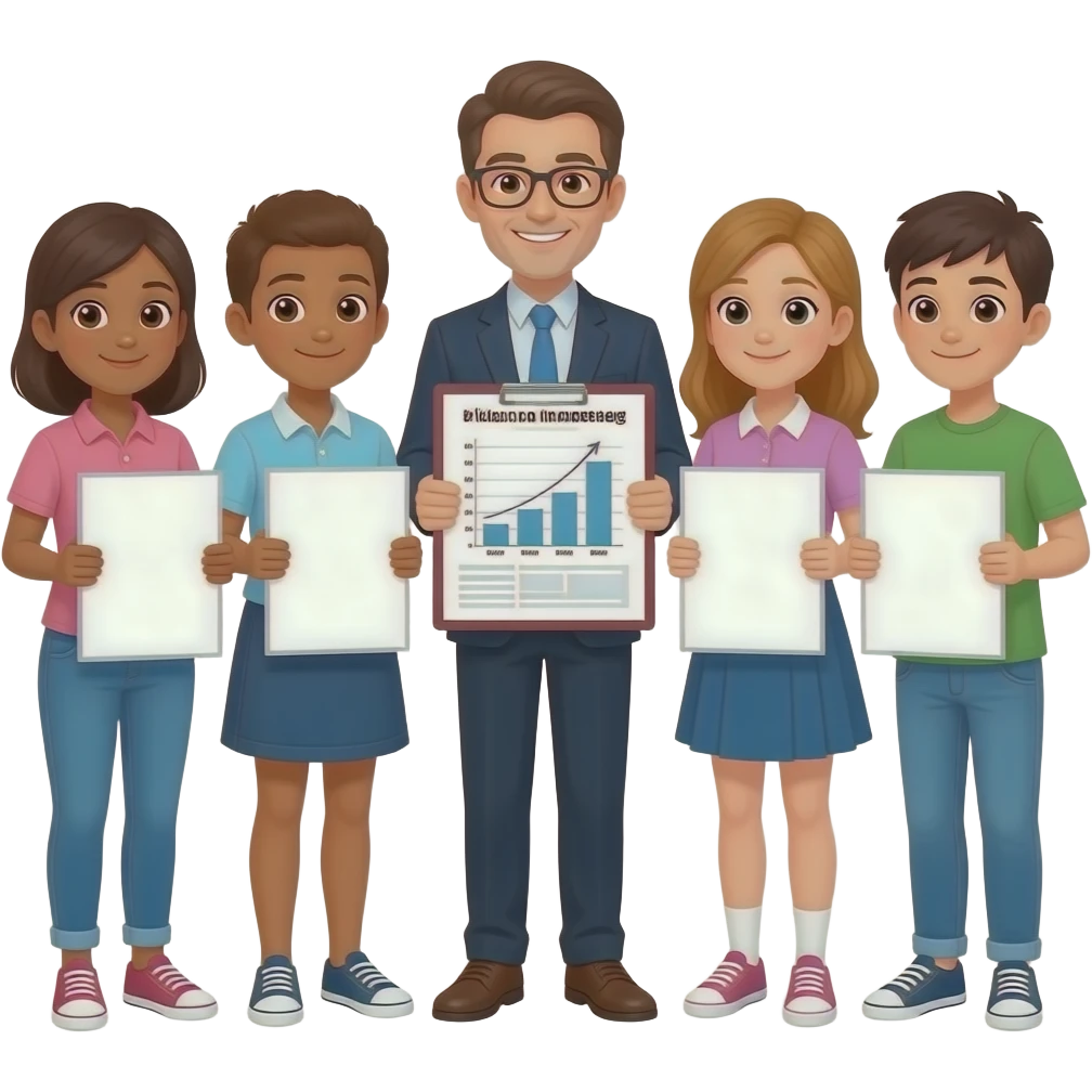 genera emoji de estrategia pedagogica de inserción con el entorno por estudiantes y maestra emoji