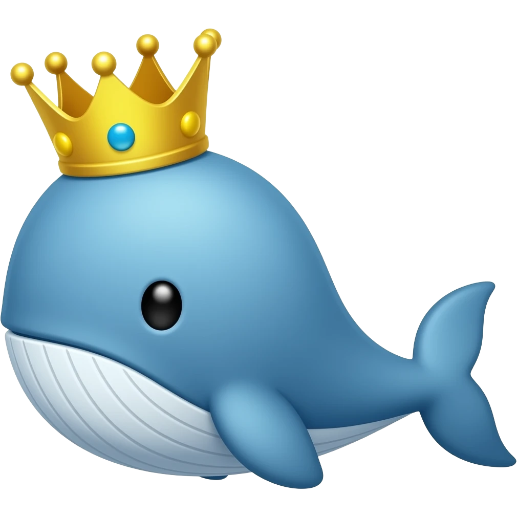 Whale king emoji