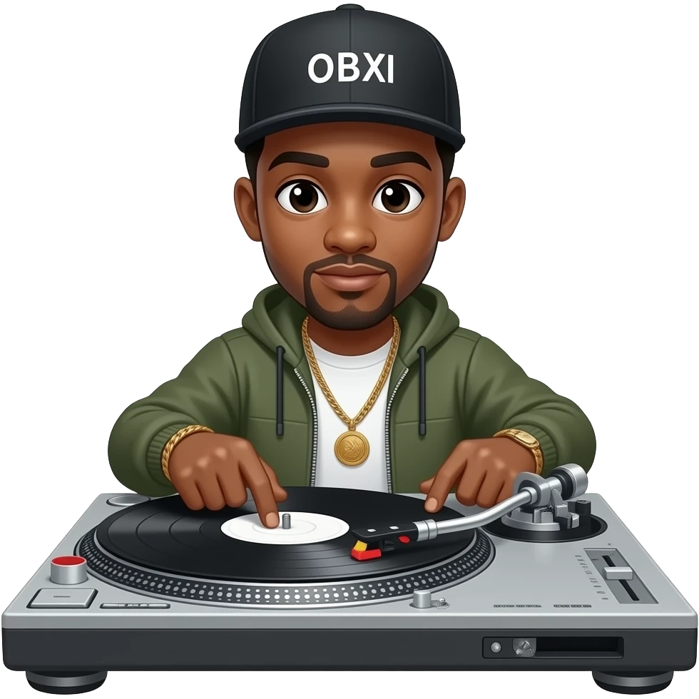 Homeboy mixing on turntable emoji