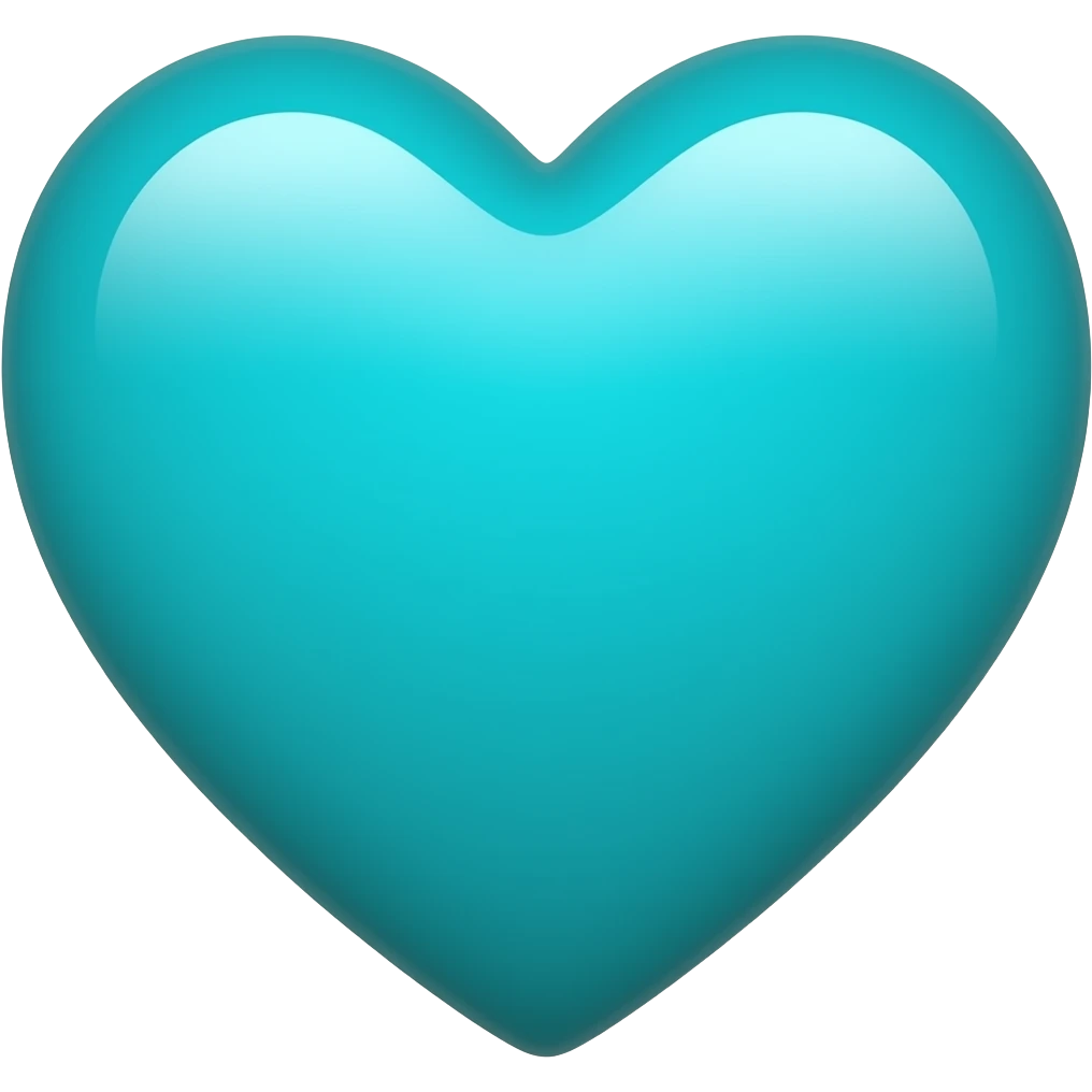 Turquoise heart emoji