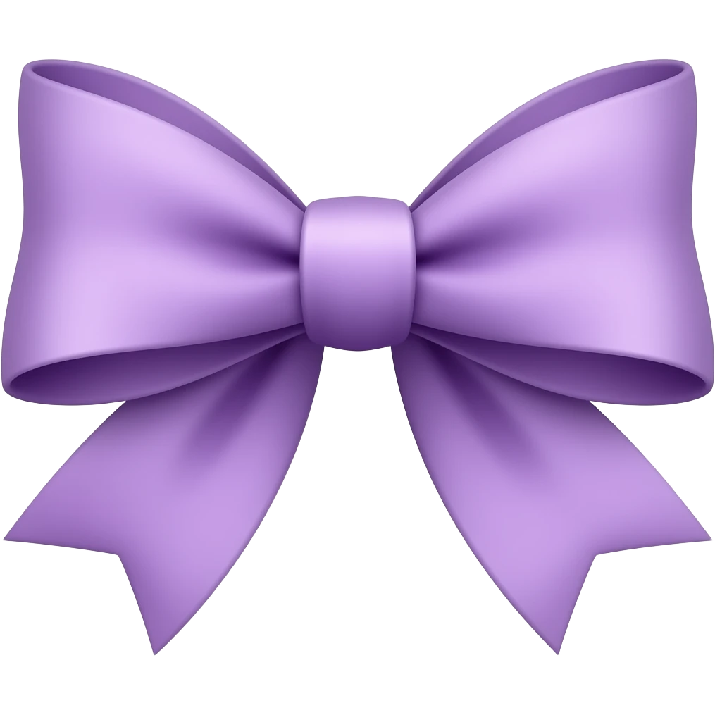 Lavender bow emoji