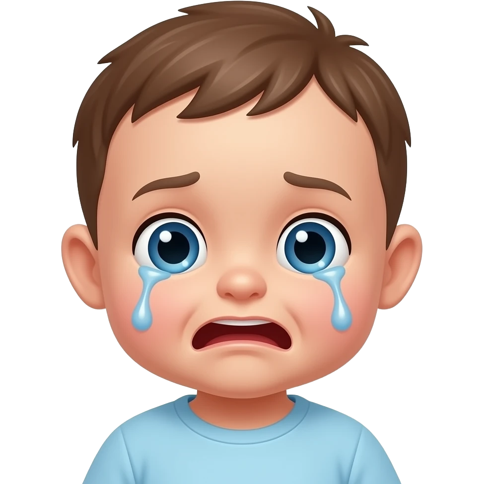 Crying baby emoji