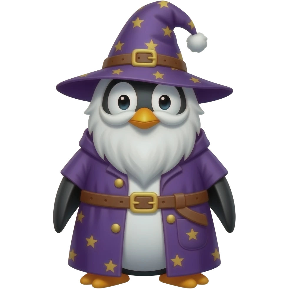 Penguin Wizard emoji