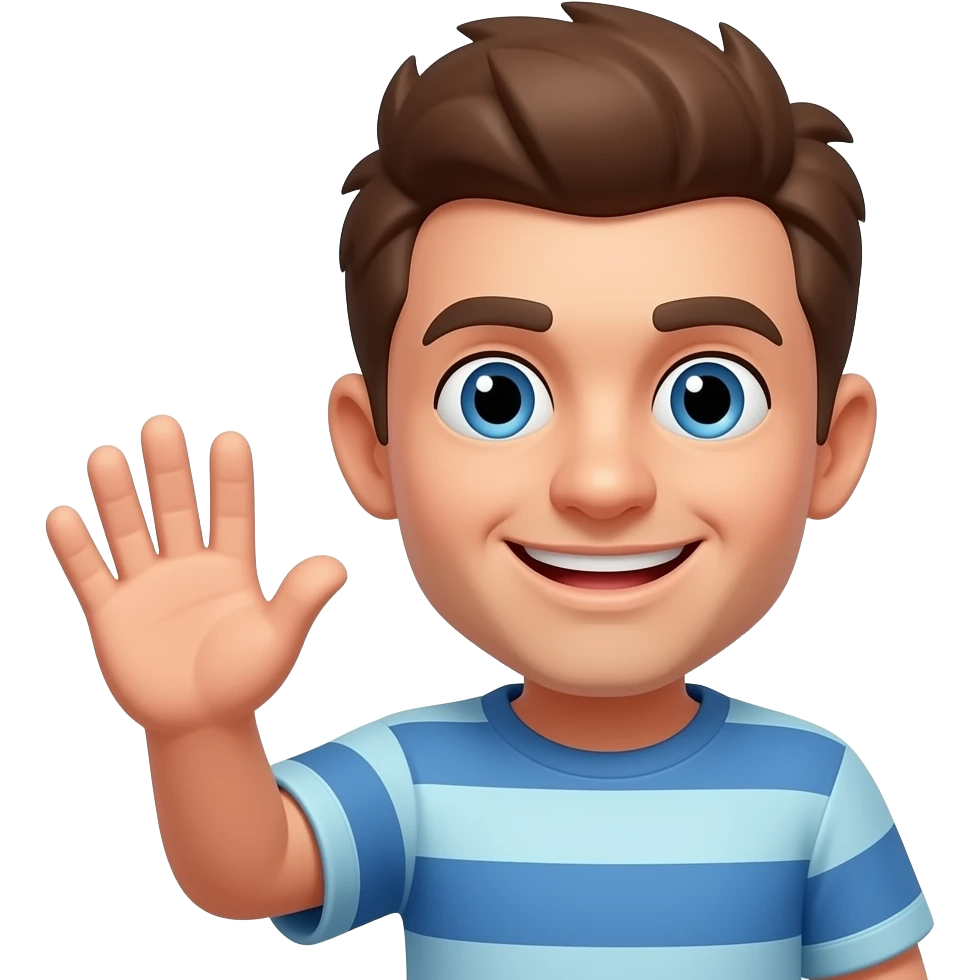 geometry dash character saying goodbye to the screen emoji