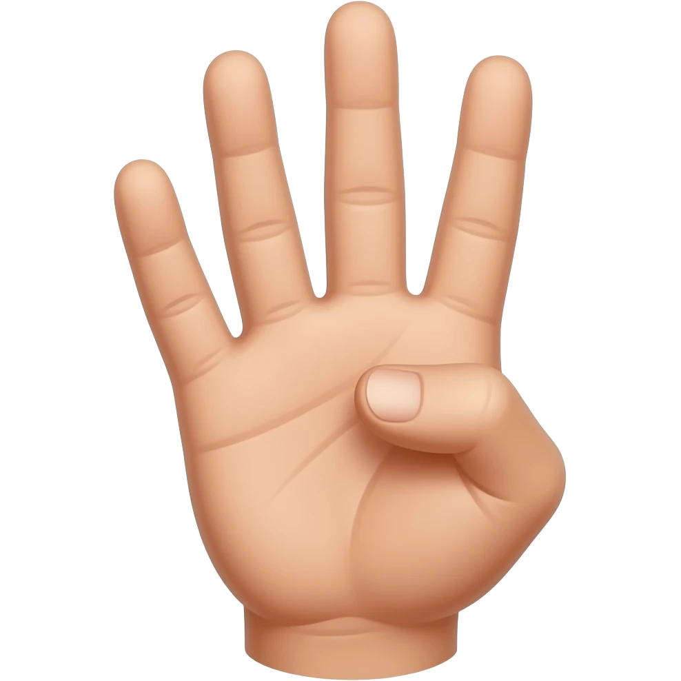 hand met vijf vingers die een vuist maakt, waarvan de middelste omhoog gestoken wordt. Deze omhooggestoken vinger is halverwege gebogen emoji