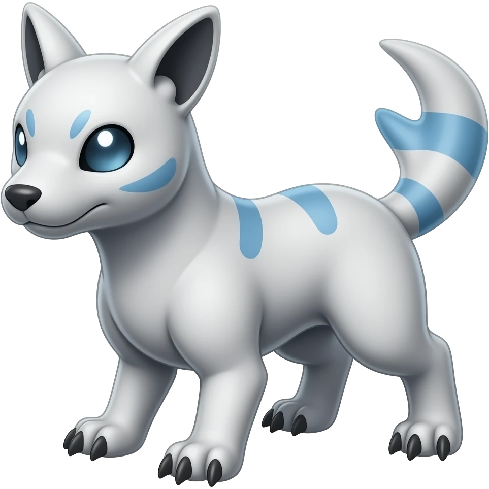 Shiny 4-legged Salandit-Electrike-Amaura-Houndoom-Zeraora-fusion, full body emoji