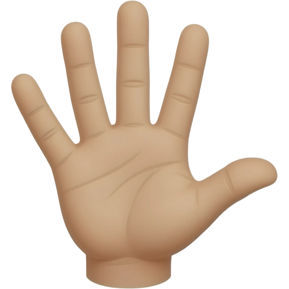 Fingers shaped like a W west side emoji
