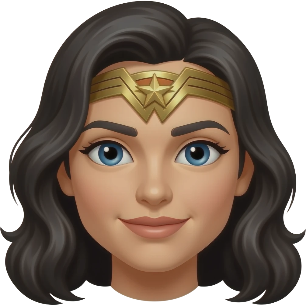 Wonder Woman face emoji