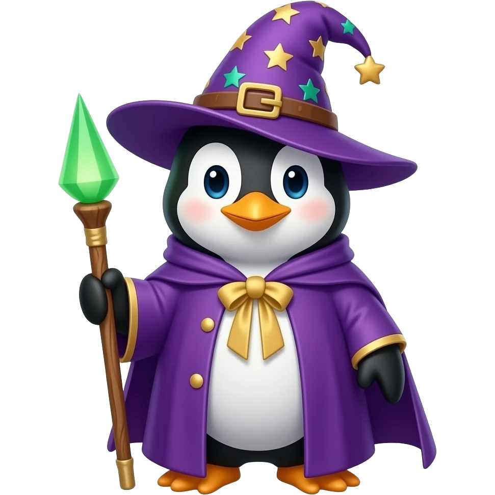 Penguin Wizard emoji