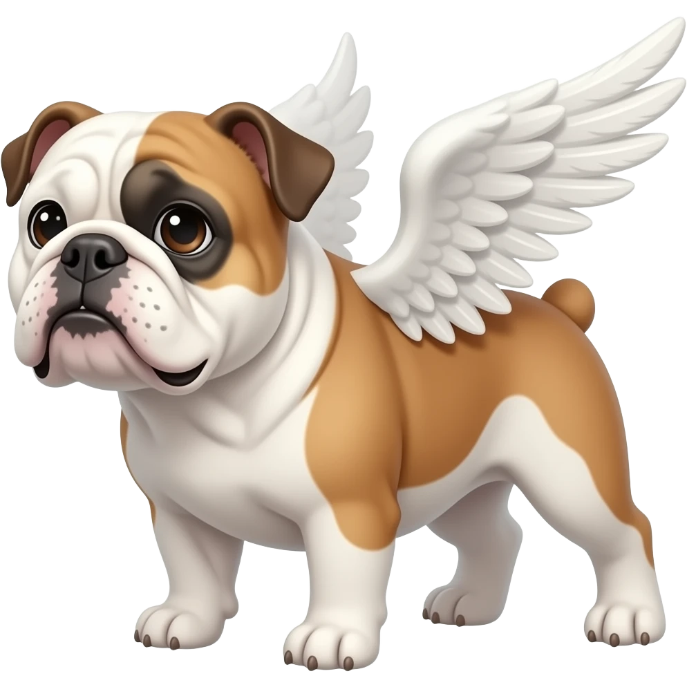 Bouledogue ailes ange emoji