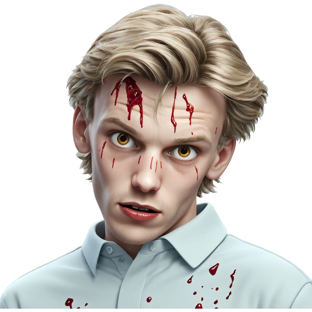 portrait of a bloodied boy emoji