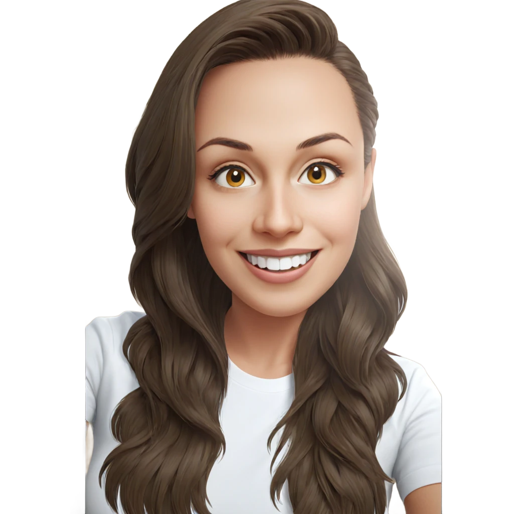 smiling girl in white shirt emoji
