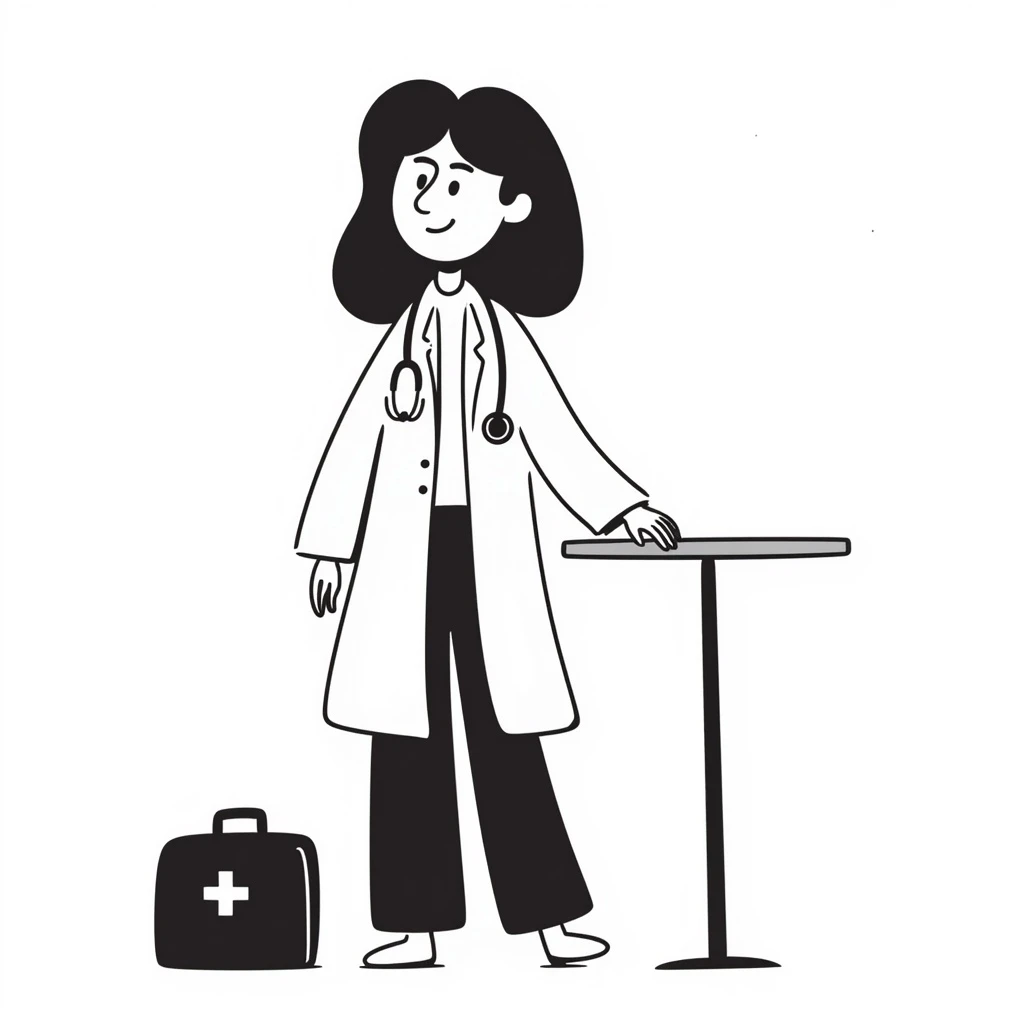 A beautiful woman doctor emoji