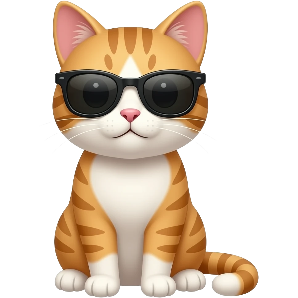 Cat wearing sunglasses emoji