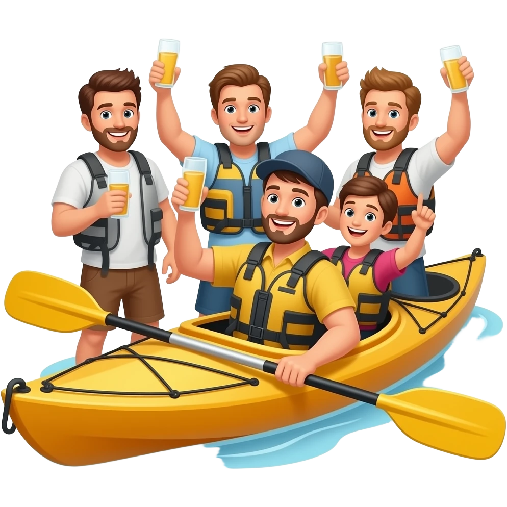 bachelor party on kayak emoji