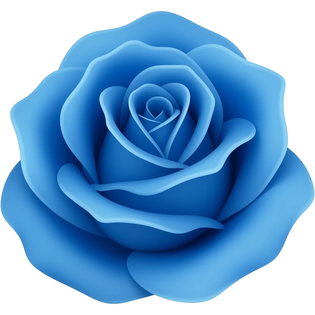 Mavi gül emoji