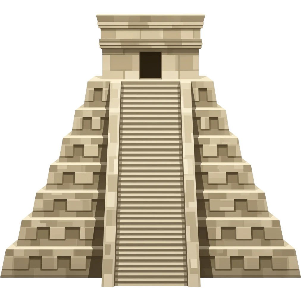 maya  pyramid temple emoji. Isolated image without any background or ground around. emoji