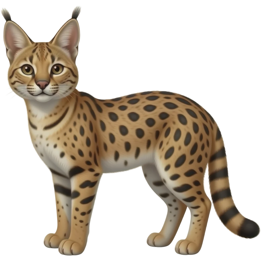 Caracal-serval-genet-oncilla-cacomistle-civet-animal-hybrid (full body) emoji