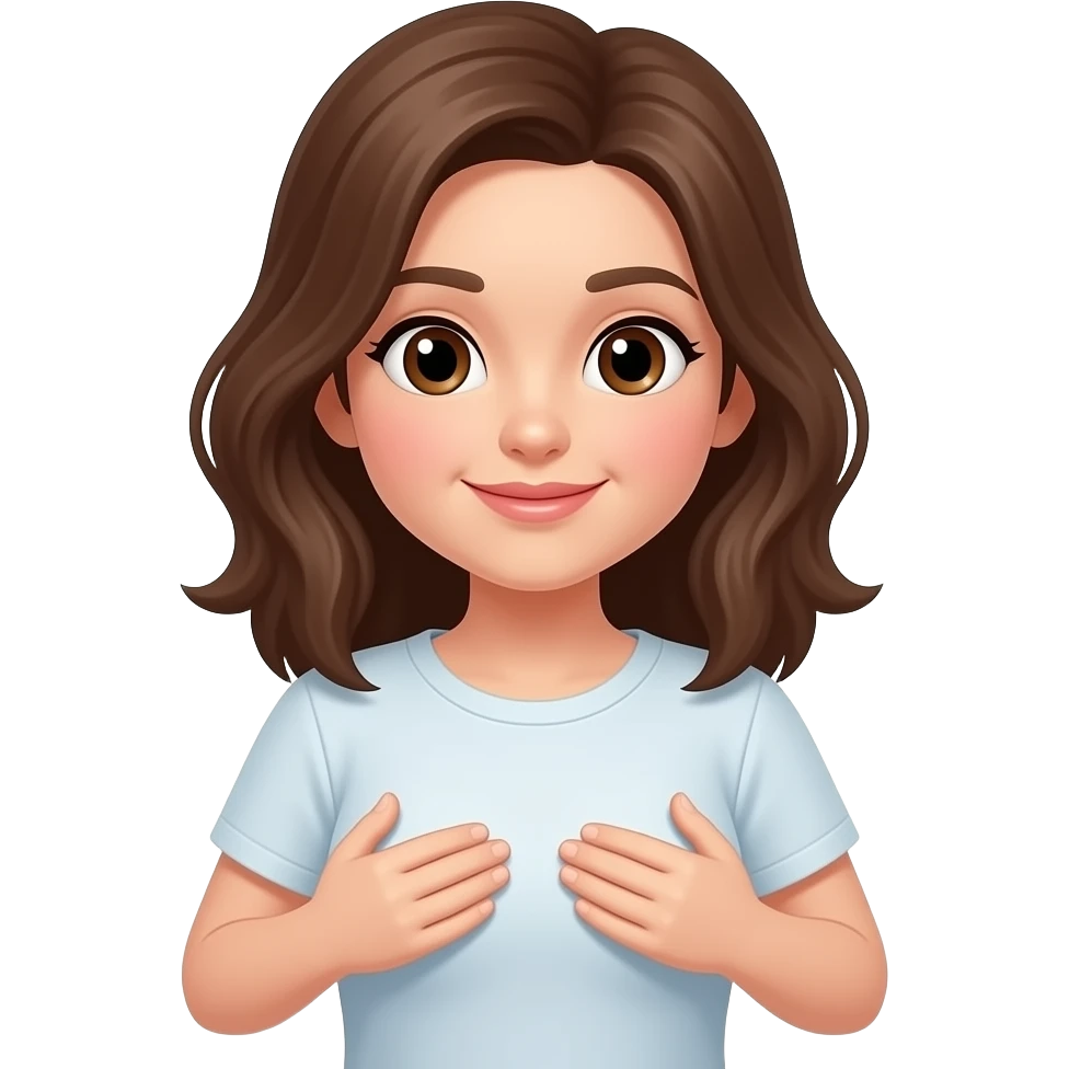 Girl holding her boobs emoji