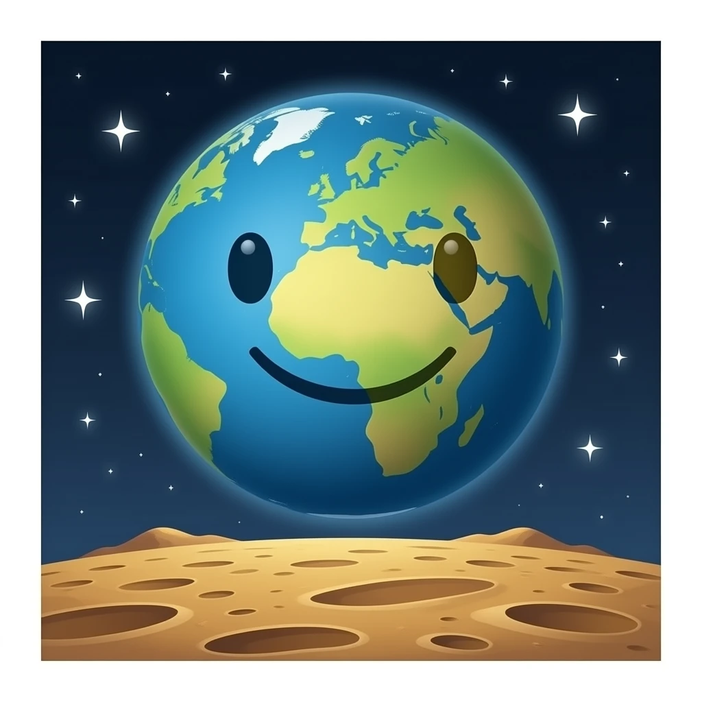 planet pluto smiling emoji