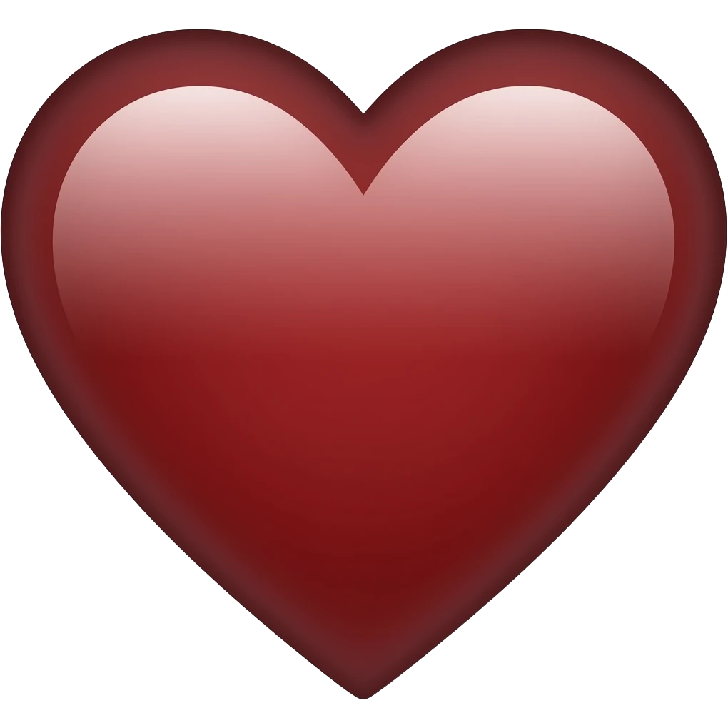 Red wine colour heart emoji emoji