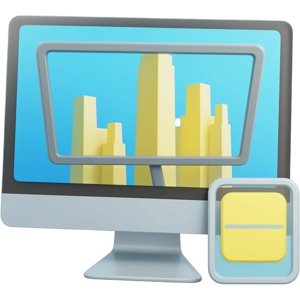 blue yellow Digital screens ads, transparent background inspired by pastel colour pallete emoji