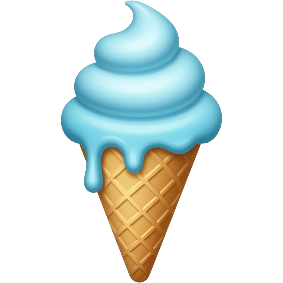 como de helado  azul emoji