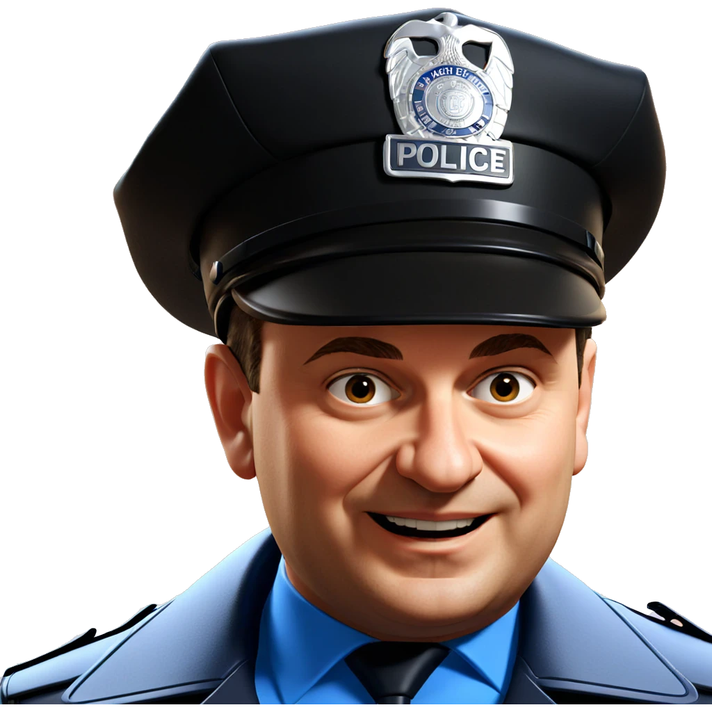 male police officer portrait emoji