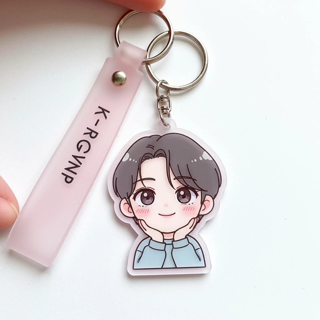 kpop fan keychain, cute, expressive, minimal design emoji