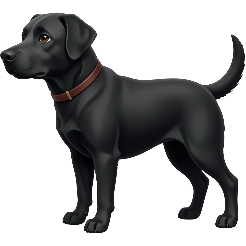 Un emoji de un perro negro  en mensajes emoji