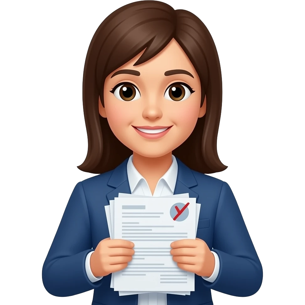 recruiter with stack of resumes emoji