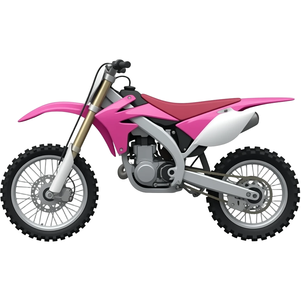 Pink dirtbike emoji