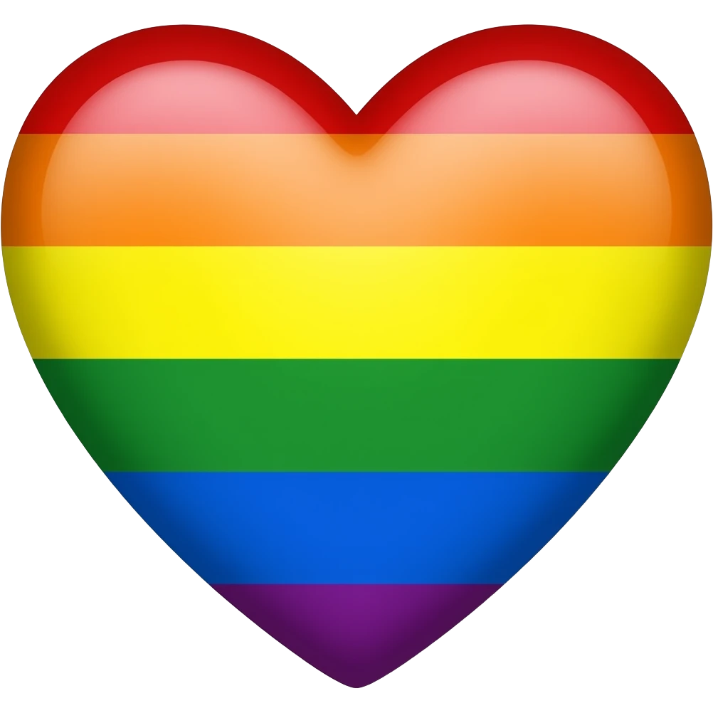 LGBT flag heart emoji