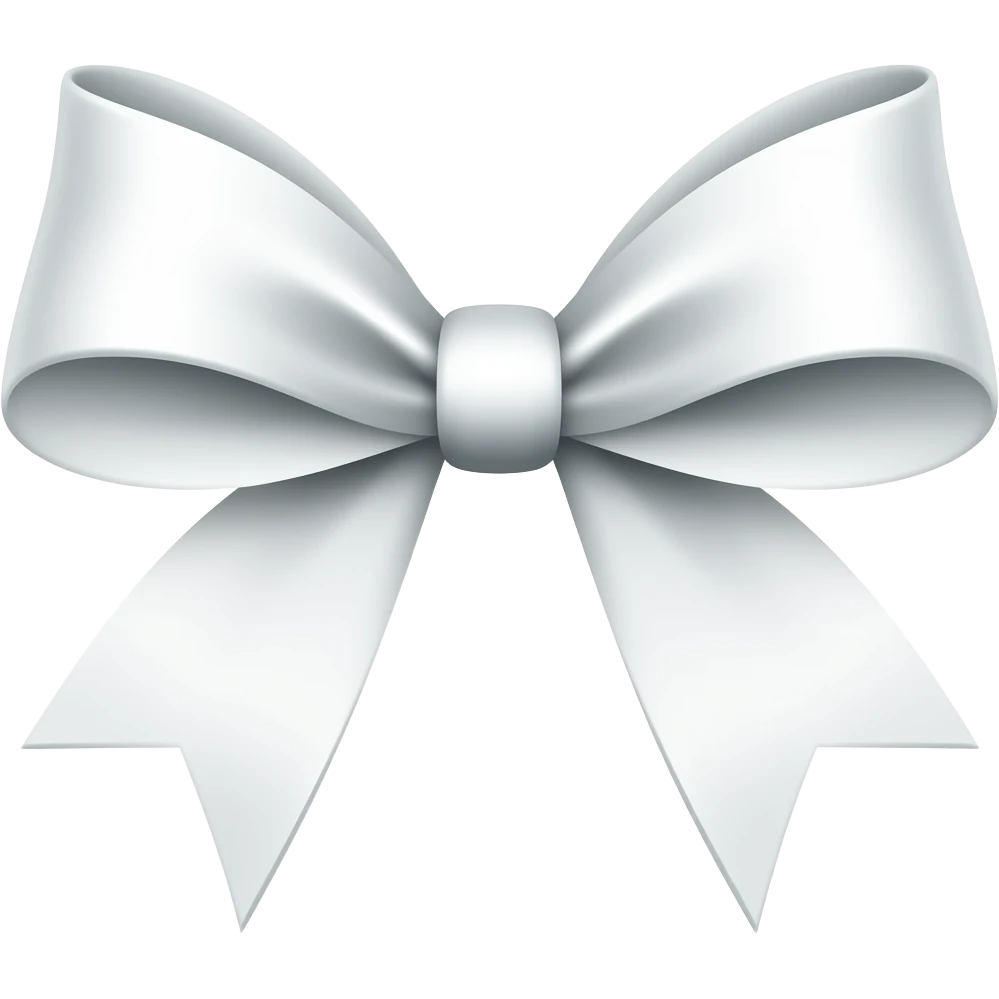 turn into withe ribbon bow emoji