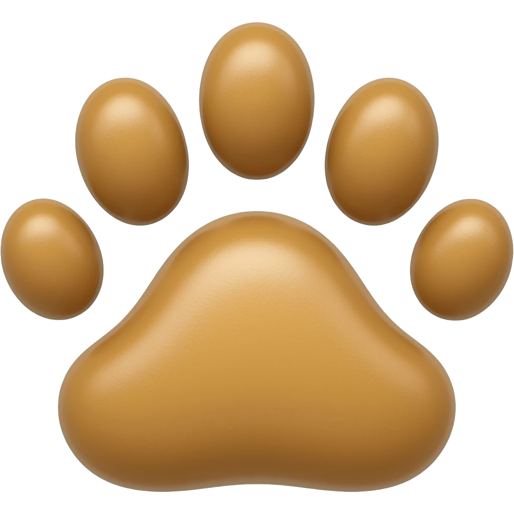 quiero la pata derecha del perro solo por la parte de la huella emoji