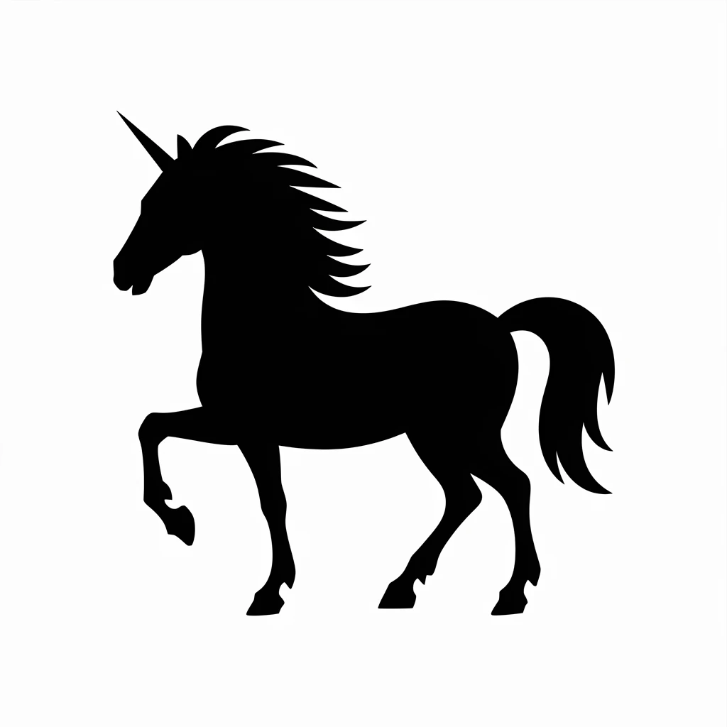 Pony icon black silhouette emoji