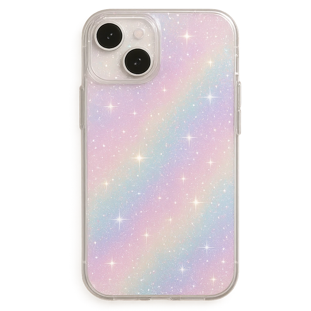 sparkly pastel phone case emoji
