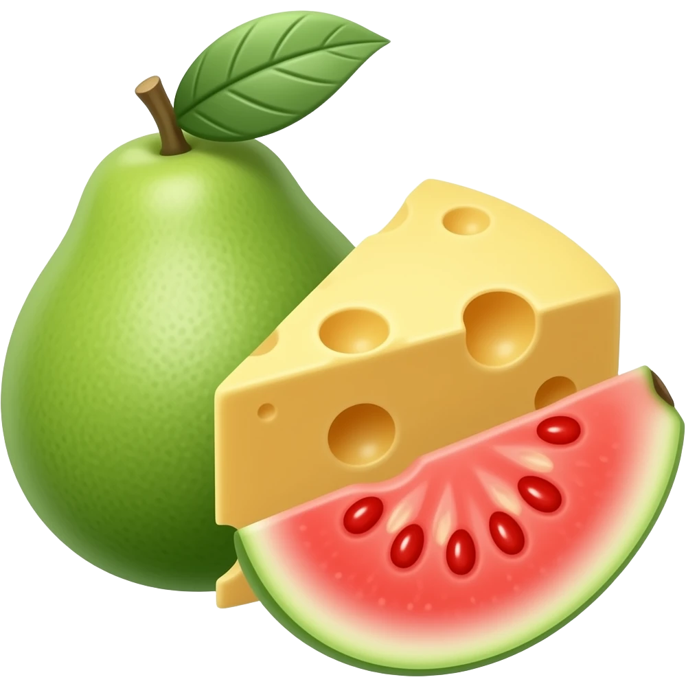 Guava and cheese emoji
