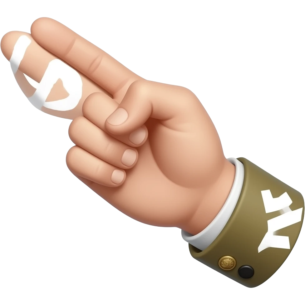 create sieg heil hole salute hand diagonal emoji