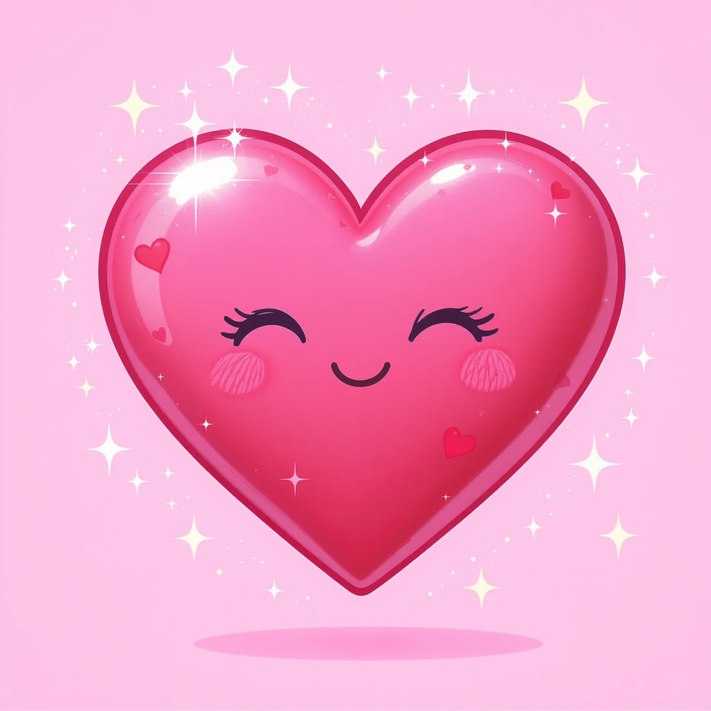 heart emoji, cute and shiny, with sparkles, no background emoji