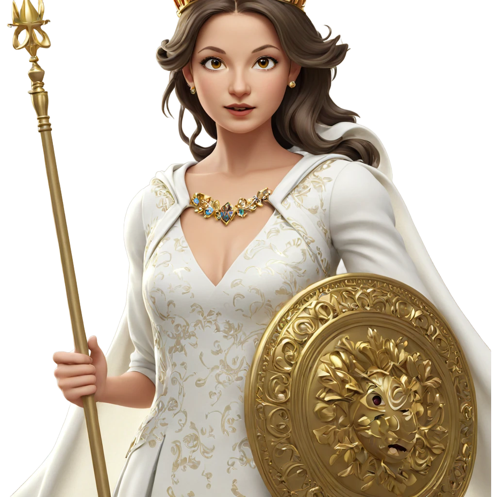 elegant girl with crown emoji