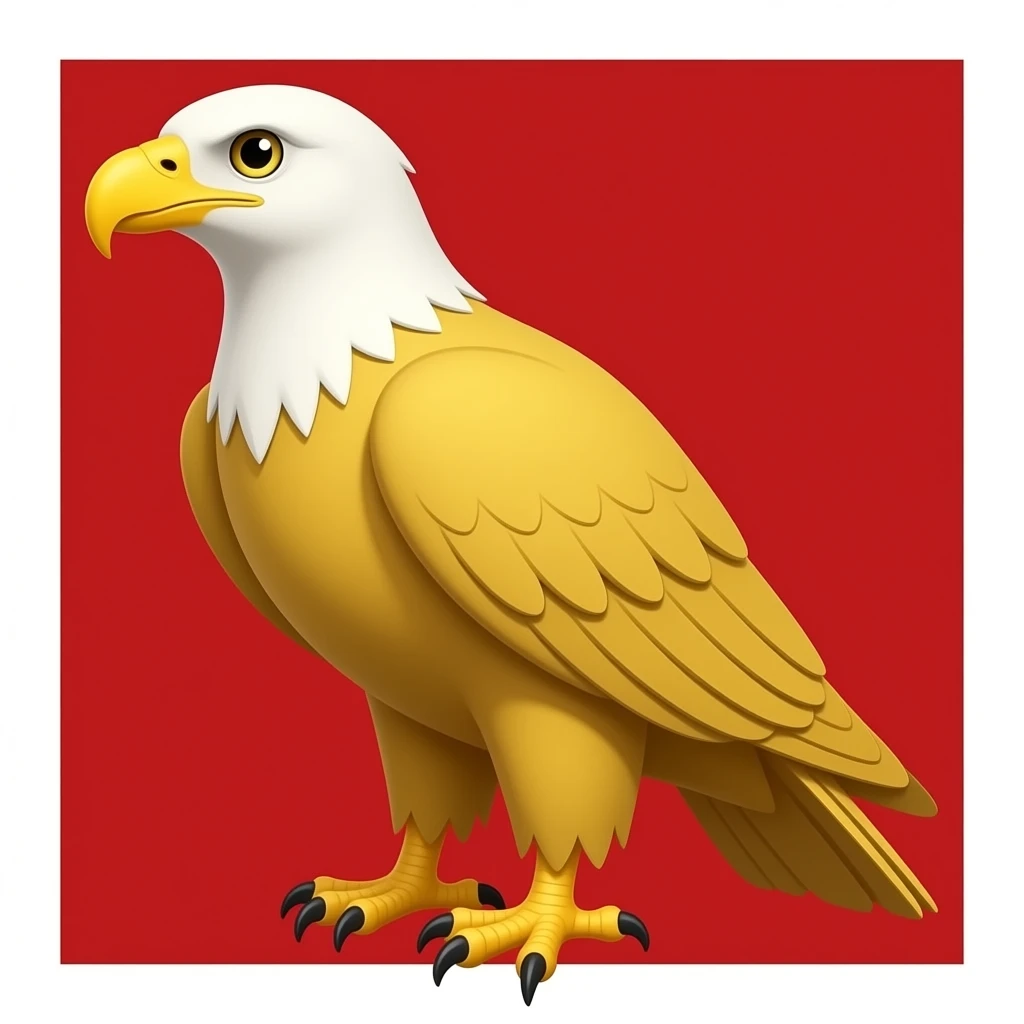 Roter Hintergrund mit einen gelben Adler emoji