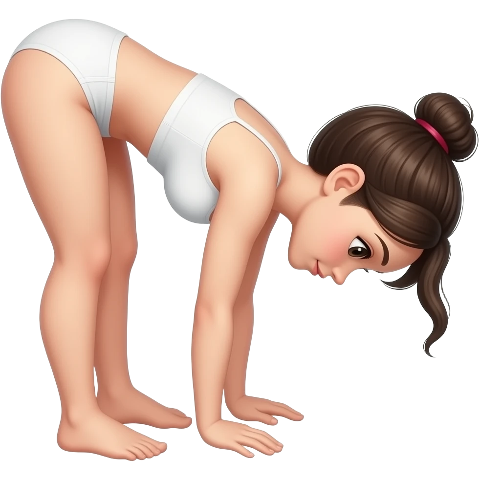 Light skin girl bent over no underwear on emoji